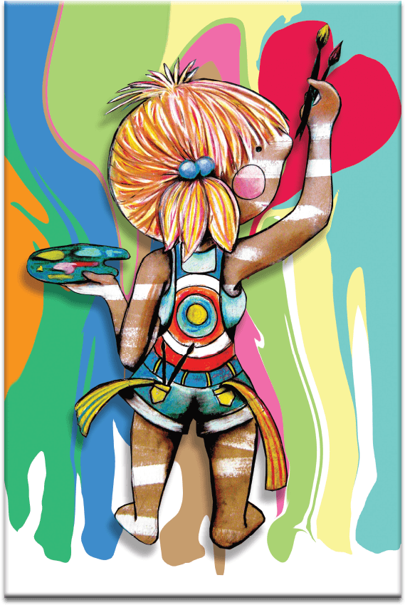 Art Chick - Art Chick, Canvas Print, White, Posters, Prints, (900x900), Png Download