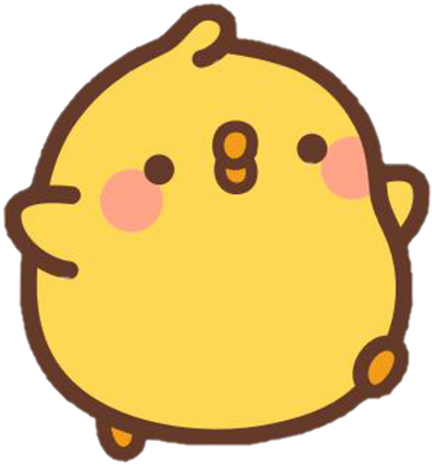 Chick Chickee Yellow Kawaii Cute Halloween Tumblr Aesth - Yellow Kawaii Png (394x424), Png Download