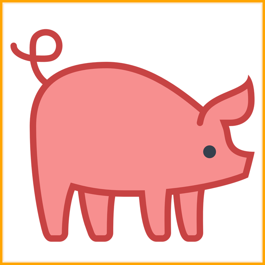 Fascinating Pigs Clipart Icon Collection Pic For Cute - Pig (908x908), Png Download