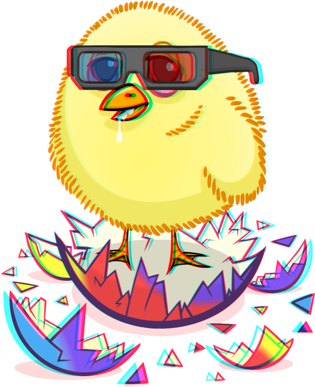 Psychedelic 3d Chick - Psychedelic 3d Png (668x834), Png Download