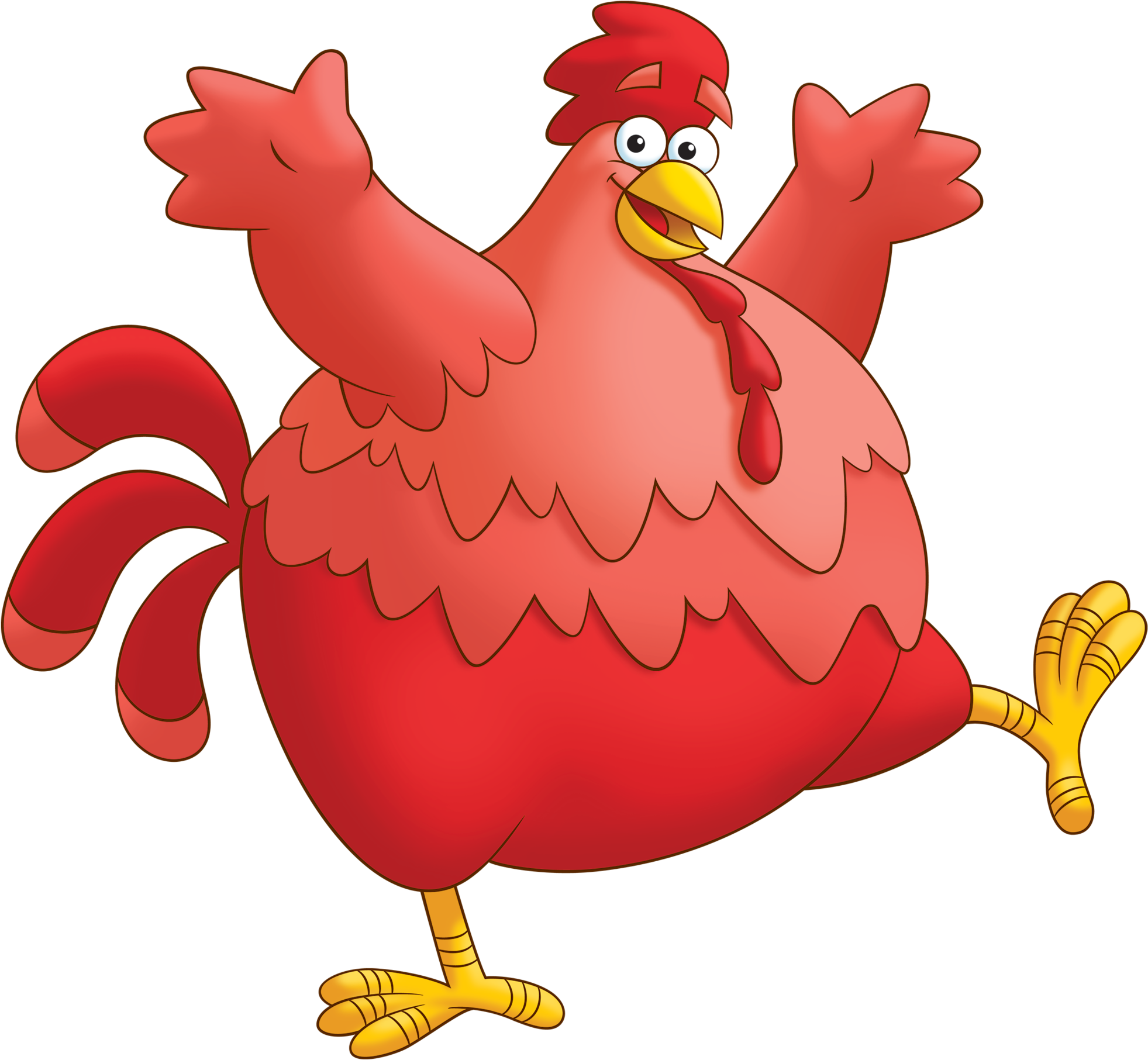 Big Red Chicken (2000x1848), Png Download