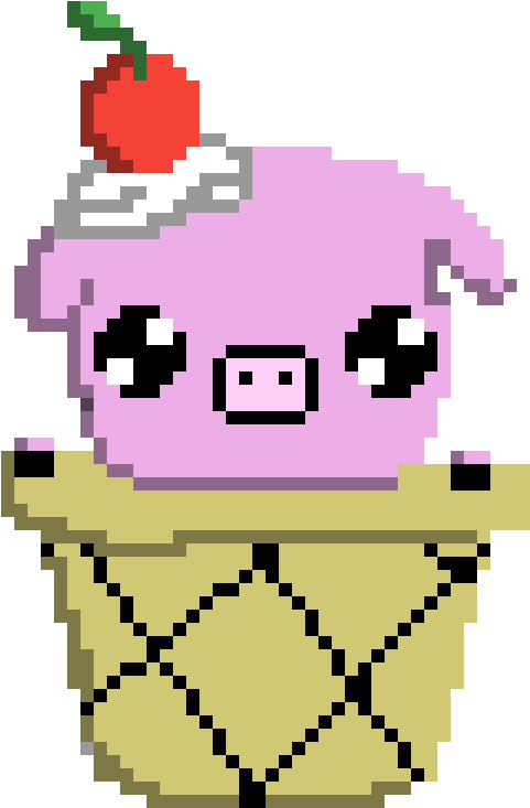 Cute Pig Ice Cream Cone - Ice Cream Cone (1200x1200), Png Download