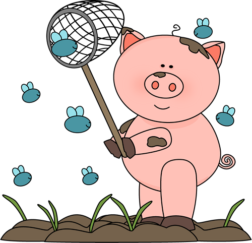 Pig In The Mud Catching Flies - Clipart Png Mud (500x482), Png Download