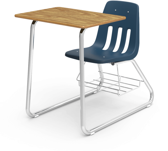 Zoom In - Sleigh Desk Student (575x575), Png Download