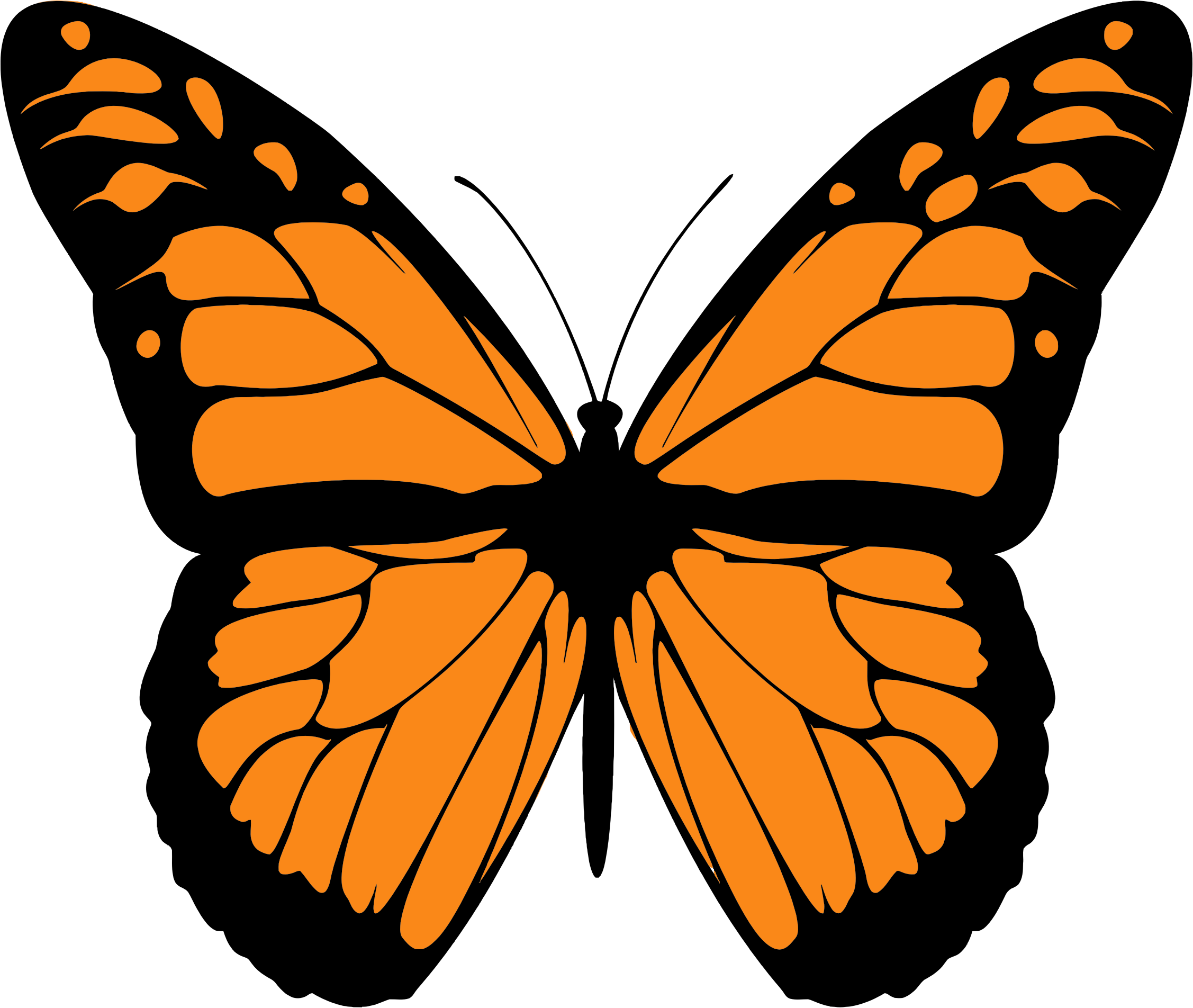 28 Collection Of Monarch Butterfly Clipart Png - Hindi Poem On Butterfly (2254x1904), Png Download