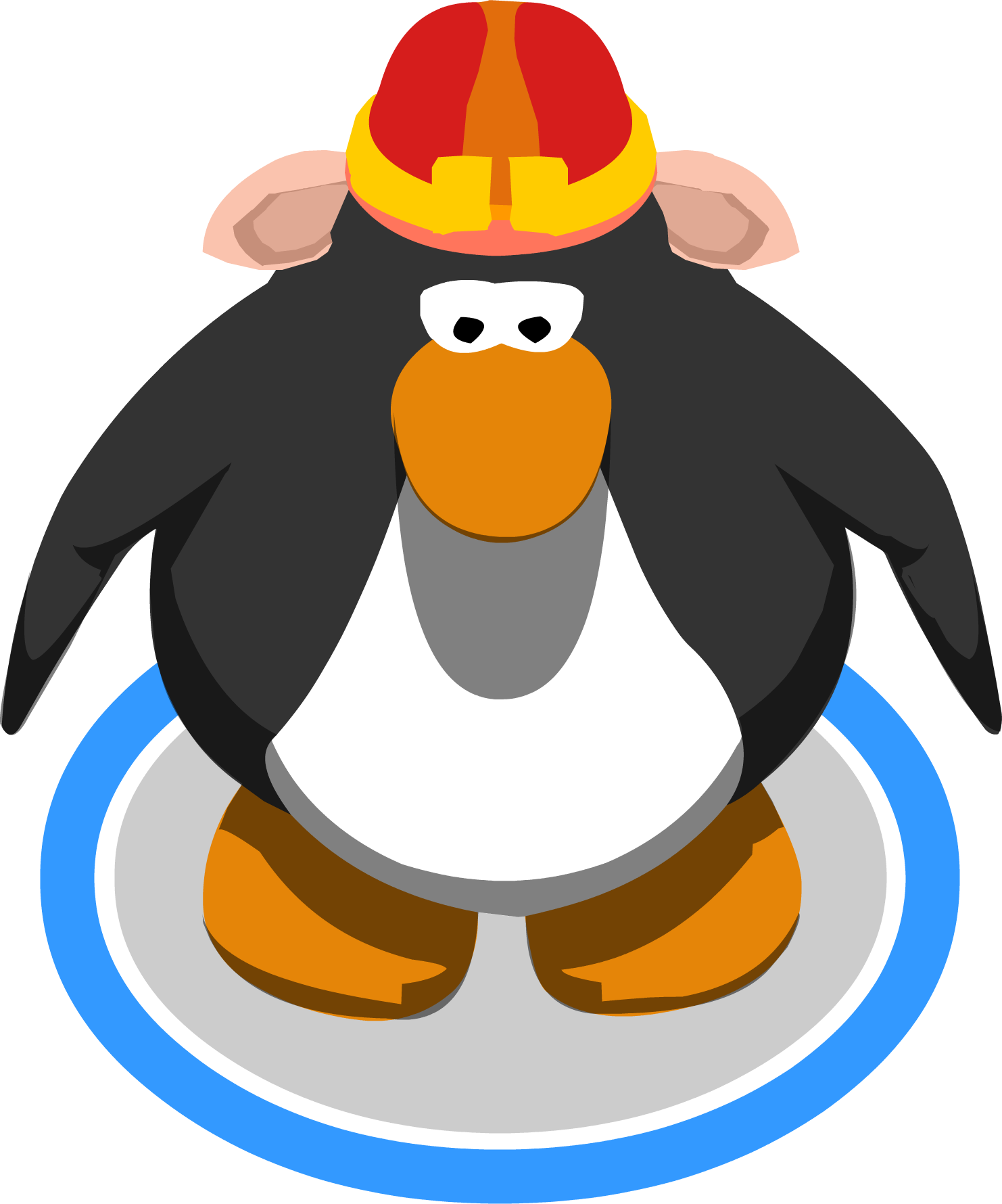 Funny Pig Hat112233 - Club Penguin Pigtails (1482x1780), Png Download
