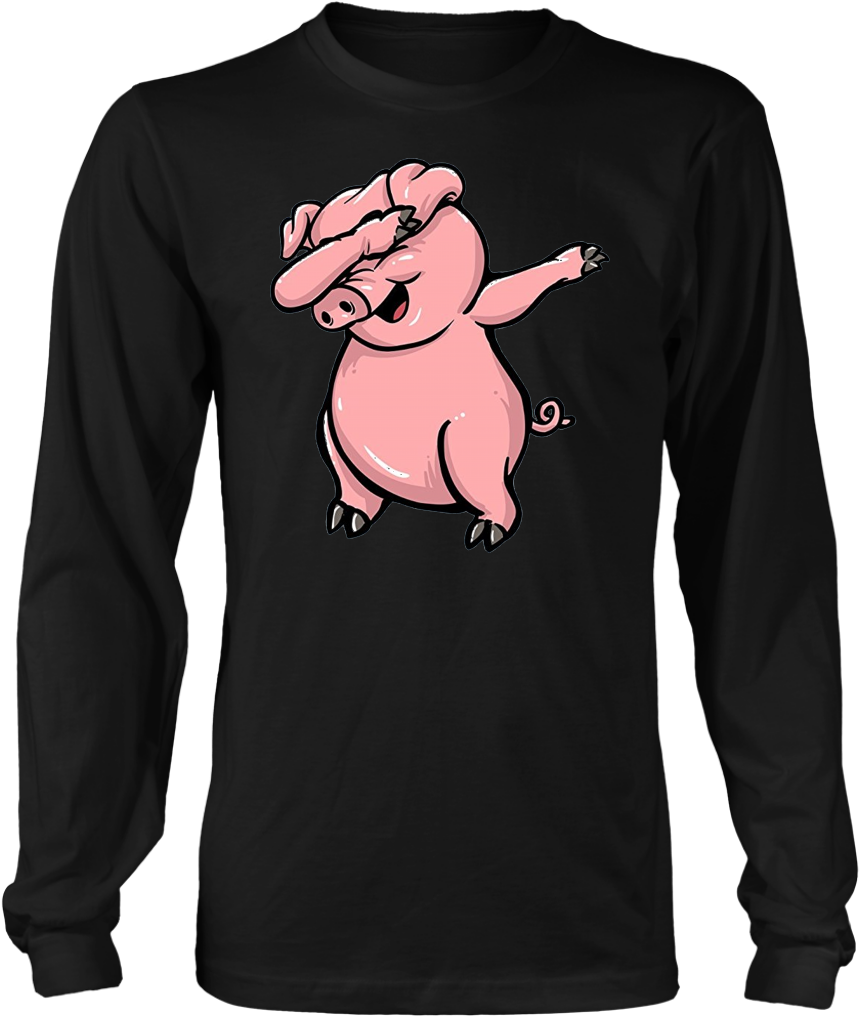 Dabbing Pig Shirt - Dabbing Pig - Funny Pig Shirts (1024x1024), Png Download