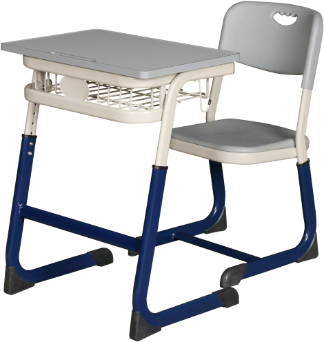 Single School Desk And Chair Student Desk Used Student - Writing Desk (640x640), Png Download
