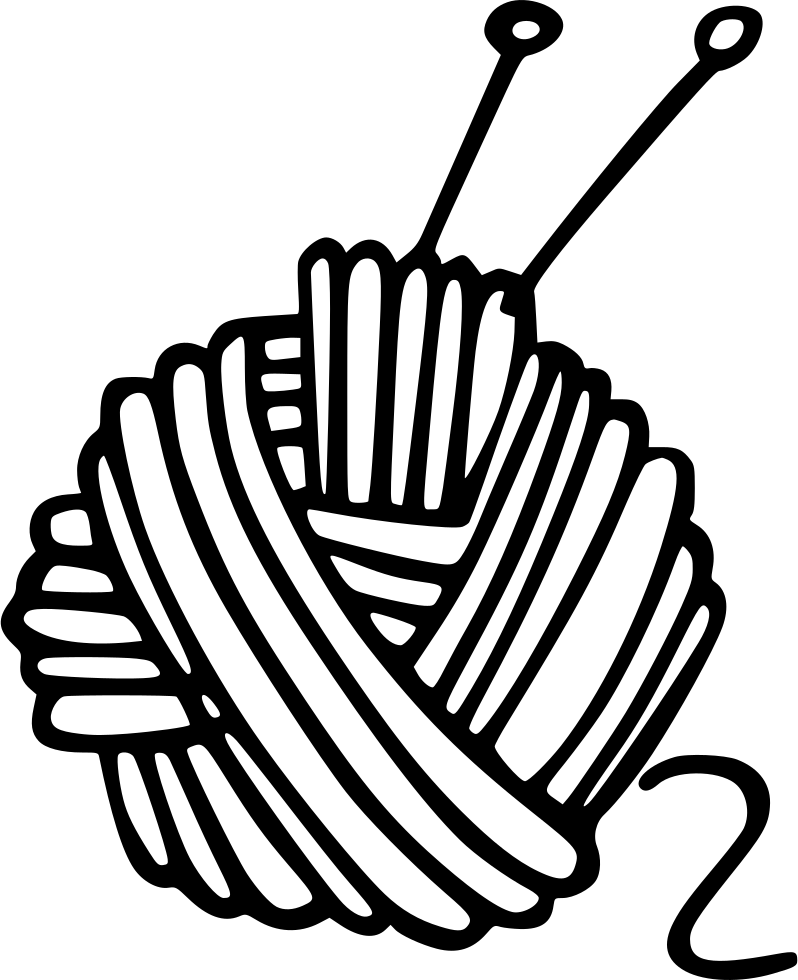 Png File Svg - Black White Yarn Png (798x980), Png Download