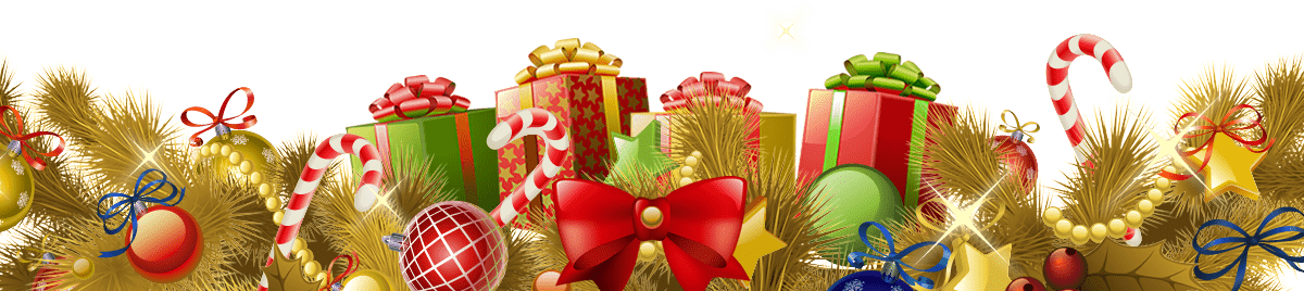 Beautiful Christmas Footer Gifts Balls Gold - Christmas Gifts Gold Png Transparent (1200x268), Png Download