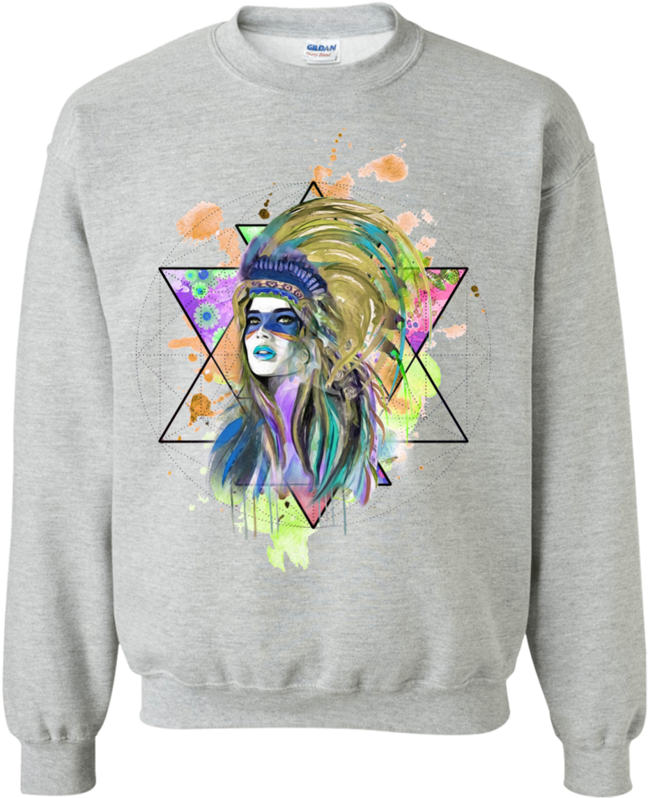 Watercolor Headdress Crewneck - Sigma Phi Epsilon Letterman Twill Crew Xx-large Sports (1155x1155), Png Download