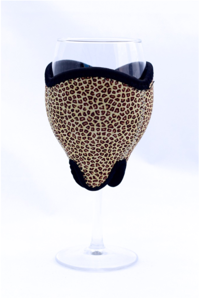 Leopard Glass Wine Cooler - Champagne Stemware (600x600), Png Download