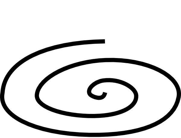 Plain Black Swirl Clip Art - Plain Swirl (600x459), Png Download