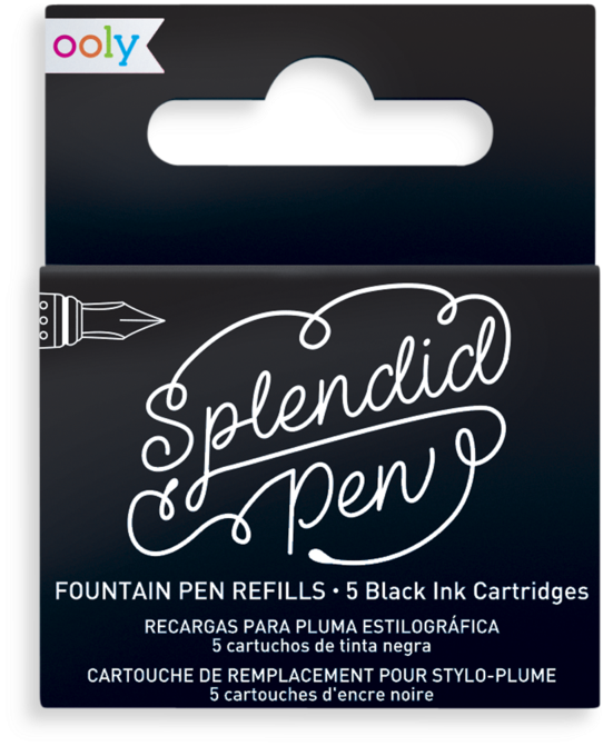 Splendid Fountain Pen Black Ink Refill By Ooly - International Arrivals Handwritting Fountain Pen (132-075) (800x800), Png Download