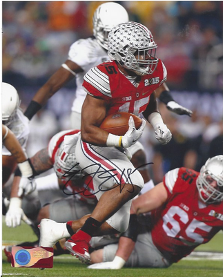 Ezekiel Elliott Osu - Ezekiel Elliott Autographed 16x20 Photo Ohio State (400x400), Png Download