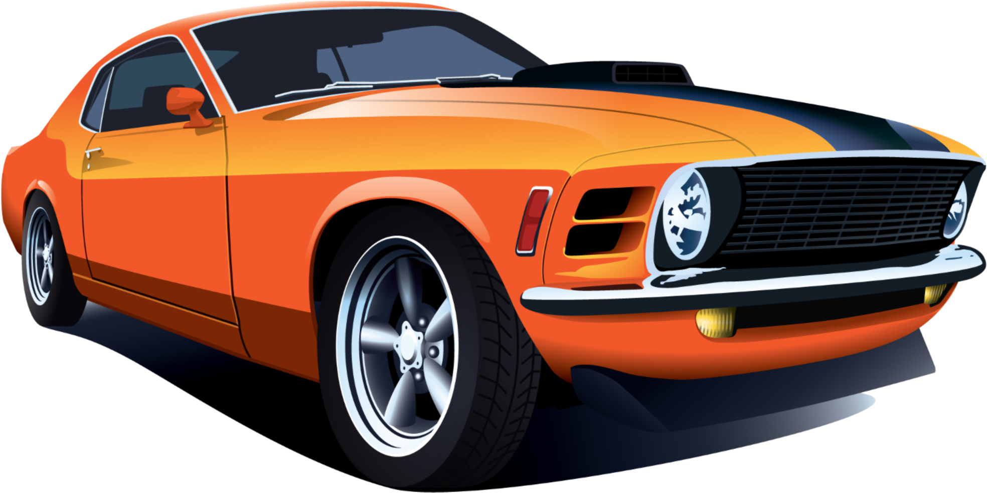 Download Muscle Cars Png - Classic Muscle Car Vector PNG Image with No