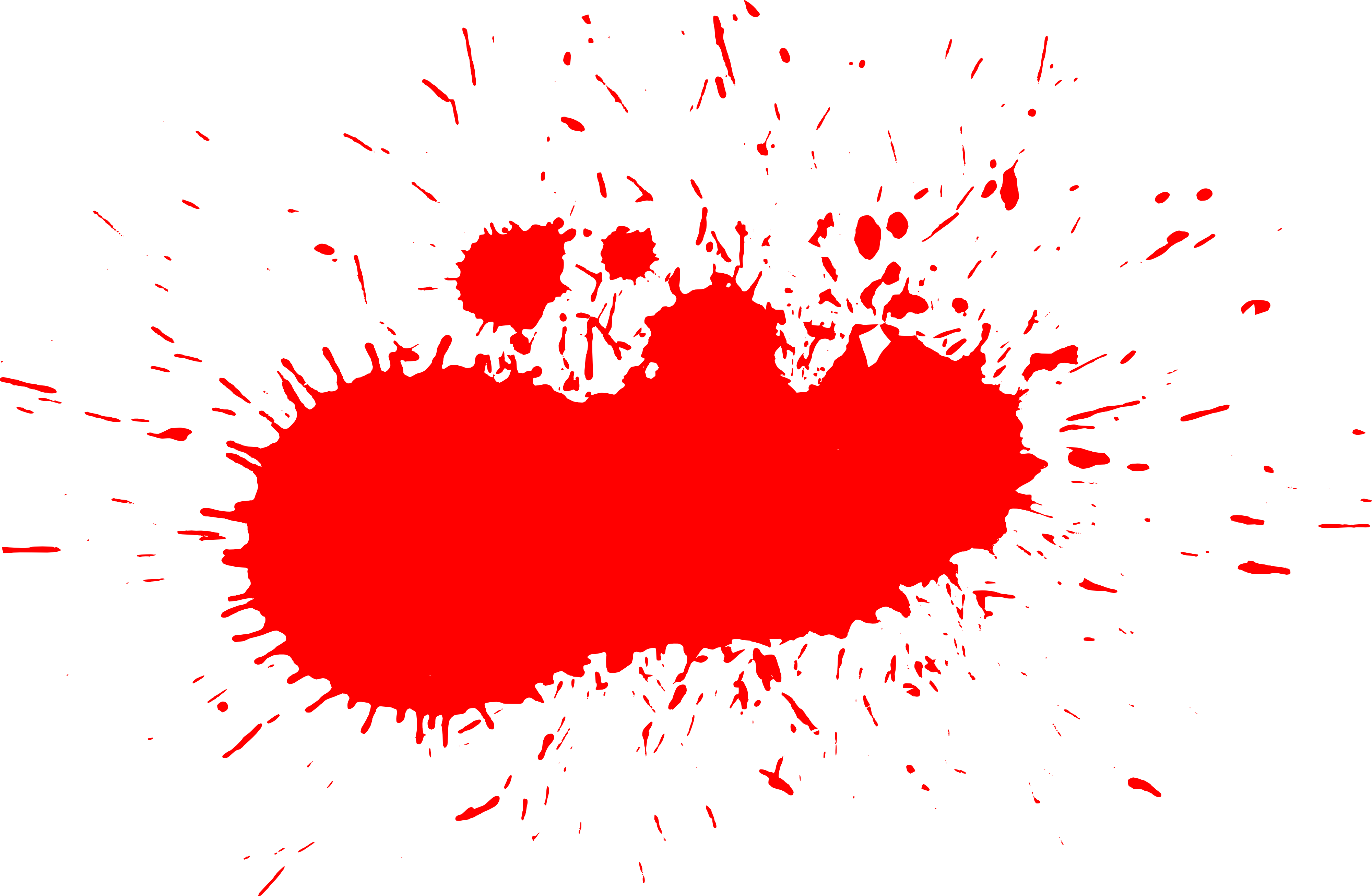 15 Red Paint Splatters - Painting (4000x2613), Png Download