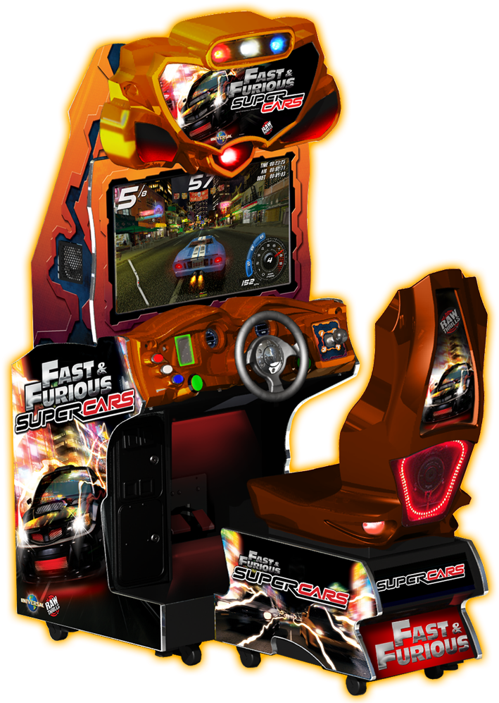Super Cars Cabinets Large - Fast And Furious Supercars Arcade Machine (1000x1000), Png Download