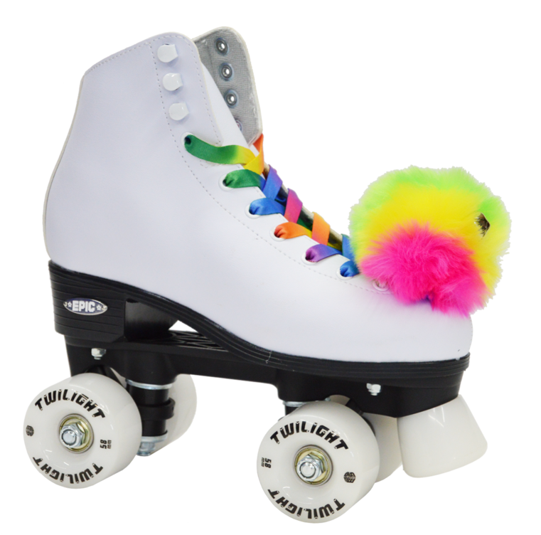 Epic Allure Light-up Roller Skates - Epic Skates Allure08 Light-up Quad Roller Skates, White (1024x768), Png Download