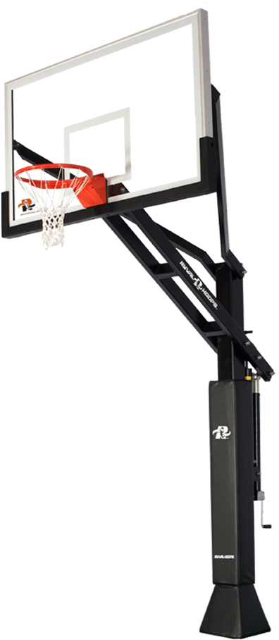 Ryval Coach 54″ C554 - Ryval Hoops C554 In-ground Basketball Hoop System With (668x1000), Png Download
