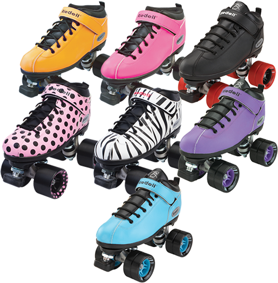 Riedell Dart Roller Skate Set - Riedell Dart Polka Dot Roller Skate (1000x1000), Png Download
