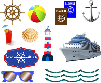 Ocean Cruise, Ship, Passport, Sea - Boots-rad-transparenter Clipart Baby Schnuller (411x340), Png Download