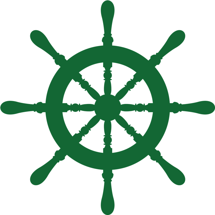 Ship Wheel Laker School Green Med Right - Dream Big Little One Nautical (1404x737), Png Download
