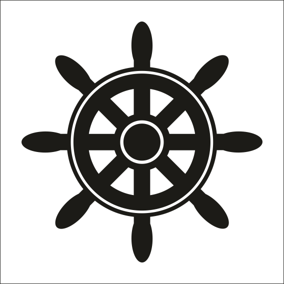 Download Nautical Theme Party Free Printables Clipart - Ship Wheel Silhouette (568x568), Png Download