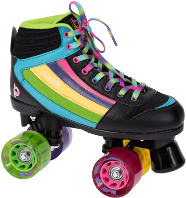 Groove Rainbow - Roller Derby (387x400), Png Download