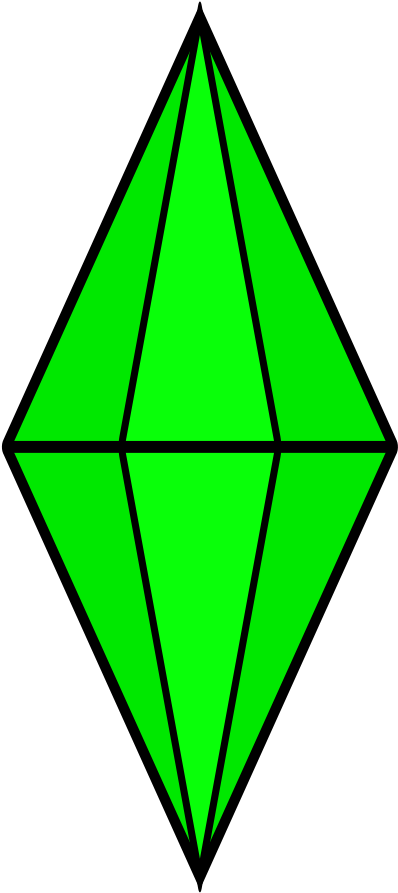 File - Sims Plumbob - Svg - The Sims (615x1023), Png Download