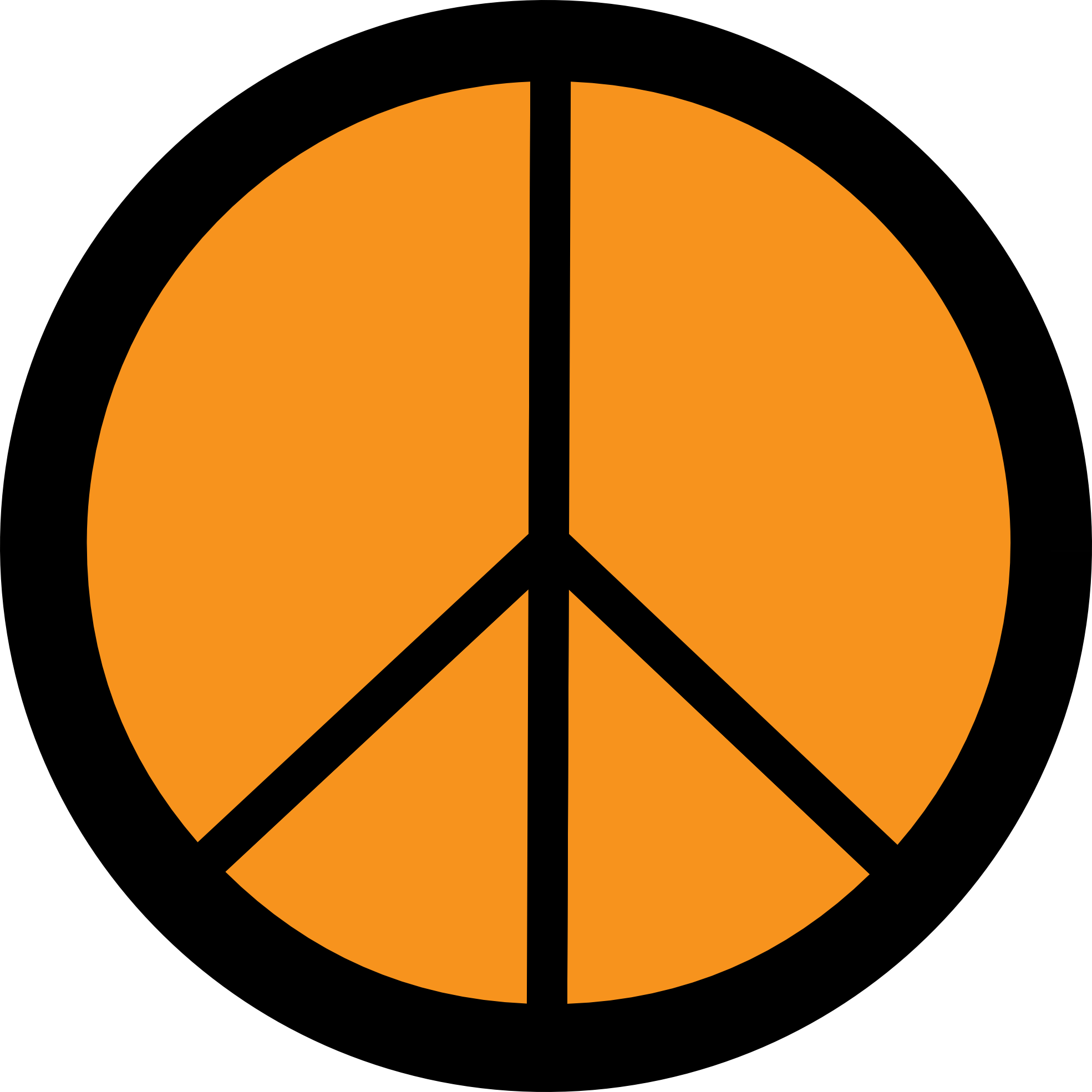 Peace Sign Free Peace Animations Clipart - Peace Sign Line Drawing (1969x1969), Png Download