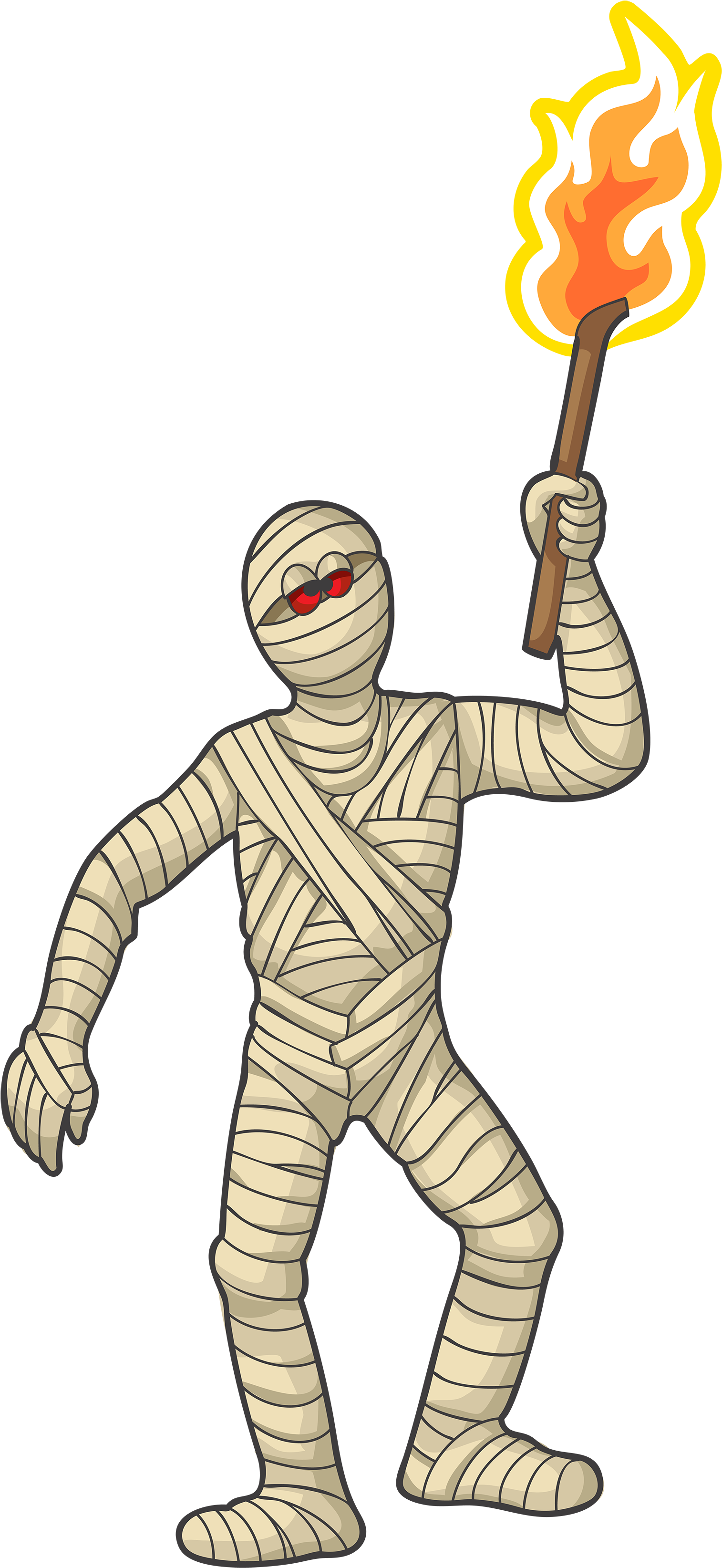 Halloween Mummy Png Clipart Image - Halloween Mummy Png (1611x3403), Png Download