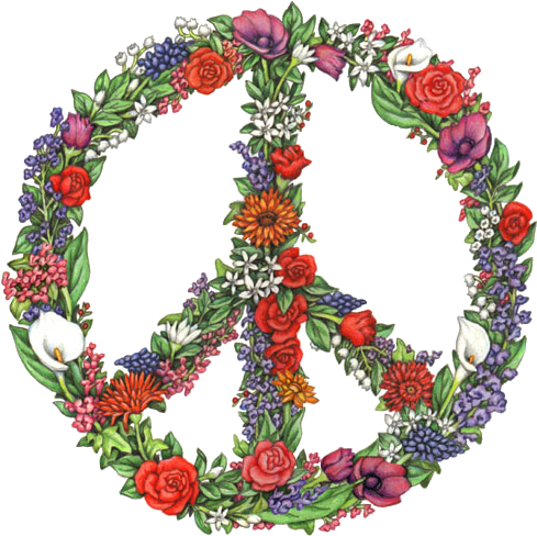 Peace Flower -my Edit Peace Sign Tumblr - Flower Peace Sign (500x496), Png Download
