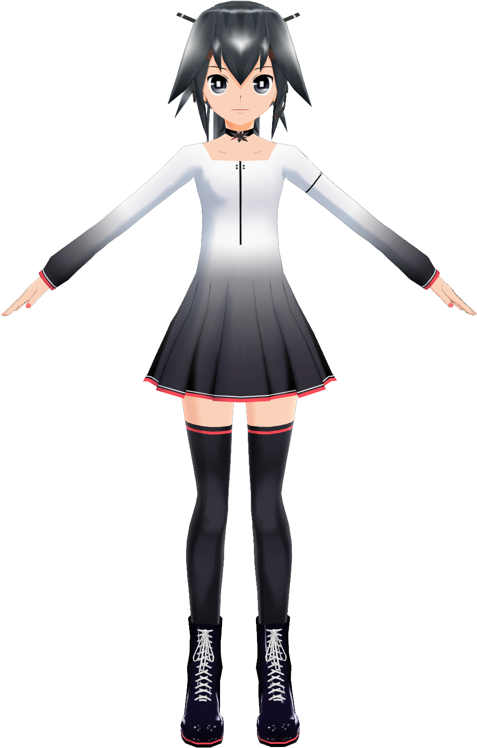 Cul Mmd Model Black - Cul Mmd (965x1588), Png Download
