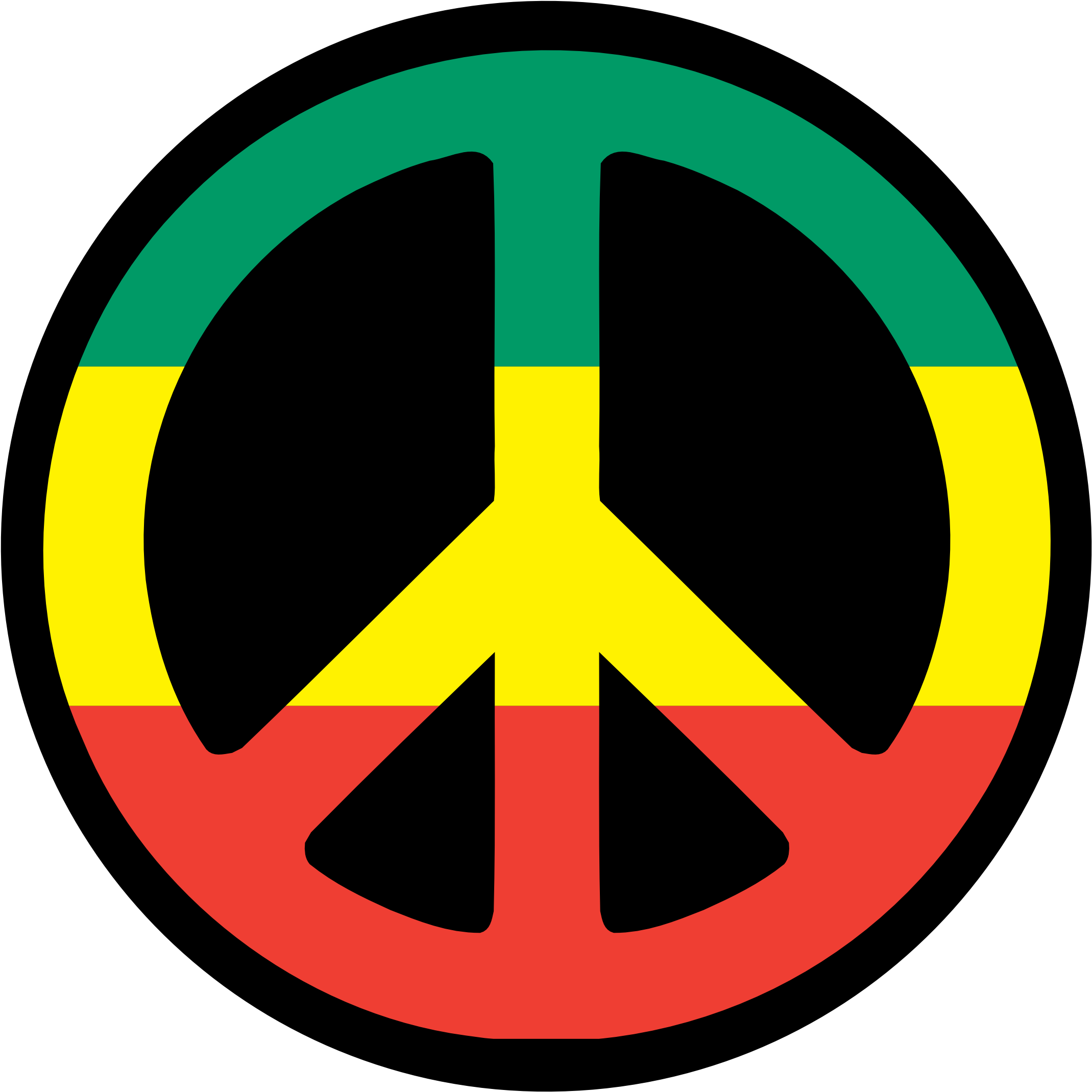 Peace Symbol Clipart Clear Background - Peace Reggae (2222x2222), Png Download