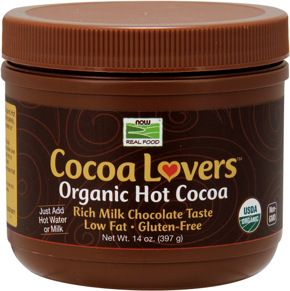 Cocoa Lovers™, Organic Hot Cocoa - Now Foods Cocoa Lovers Organic Hot Cocoa -- 14 Oz Pack (620x630), Png Download