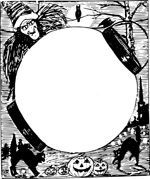 Halloween Border Transparent - Free Halloween Border Vector (498x595), Png Download