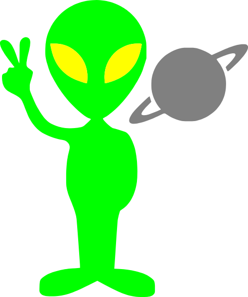 Alien Making Peace Sign Svg Clip Arts 498 X 596 Px (498x596), Png Download