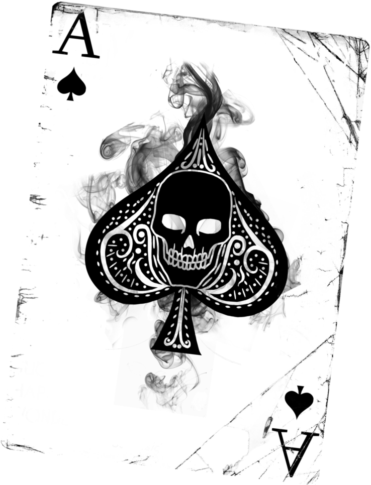 Deadmen-card - Ace Of Spades Art (755x1057), Png Download