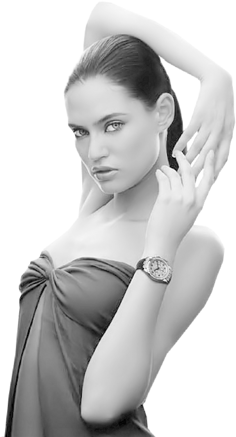 Free Black Hair Model Png - Rolex Women (1280x1554), Png Download