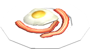Baconandeggsportion - Fried Egg (420x420), Png Download