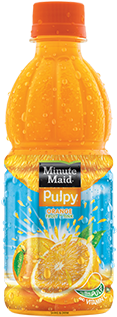 Minute Maid Pulpy Orange Png (598x336), Png Download