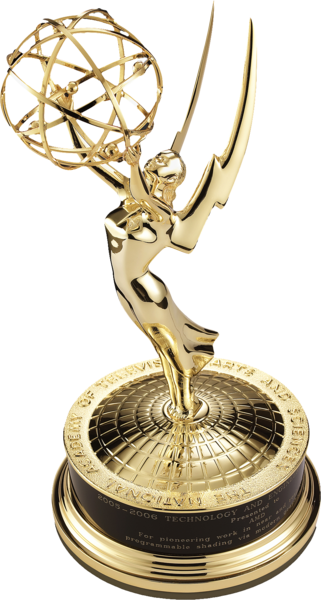 Share This Image - Gold Emmy Trophy Transparent (321x600), Png Download