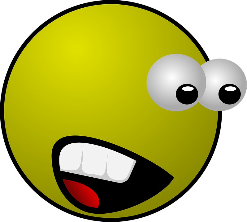 Smiley, Face, Yellow, Emotion, Scared, Surprised - Scared Face Animation (640x577), Png Download
