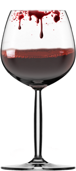 "i Like Red Wine Because No One Can Really Be Sure - Wine Glass Of Blood (1024x1280), Png Download