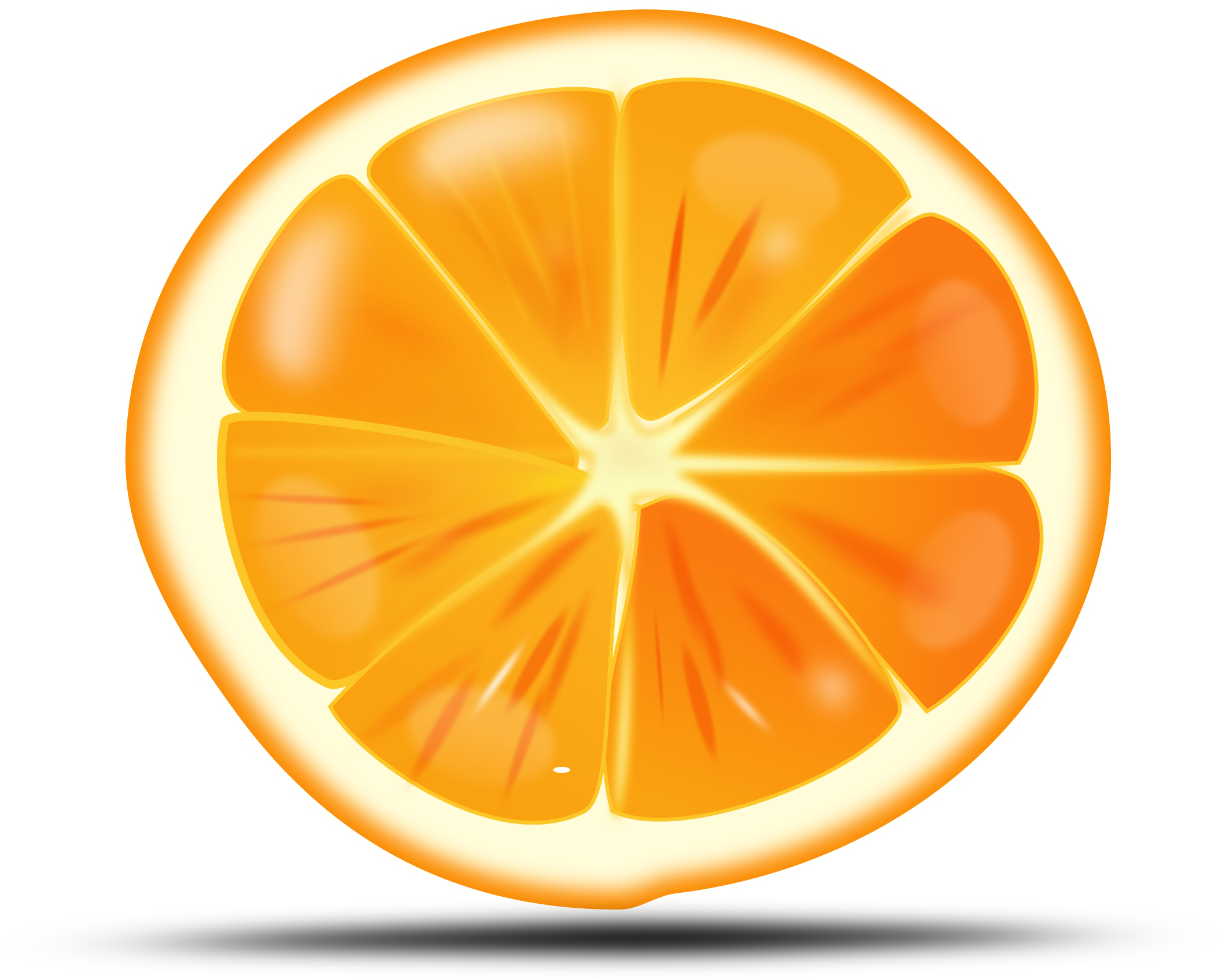 Orange Clipart Orange Slice - Orange Png Vector (600x458), Png Download