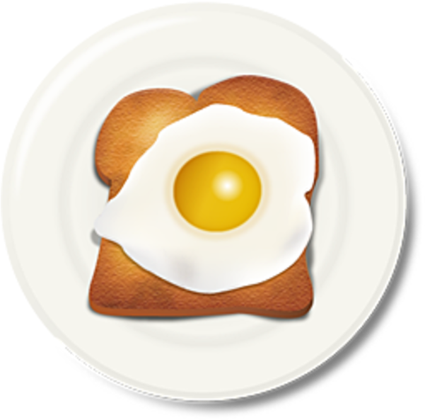 Free Breakfast Eggs Clipart Image - Eggs And Toast Clipart (600x600), Png Download