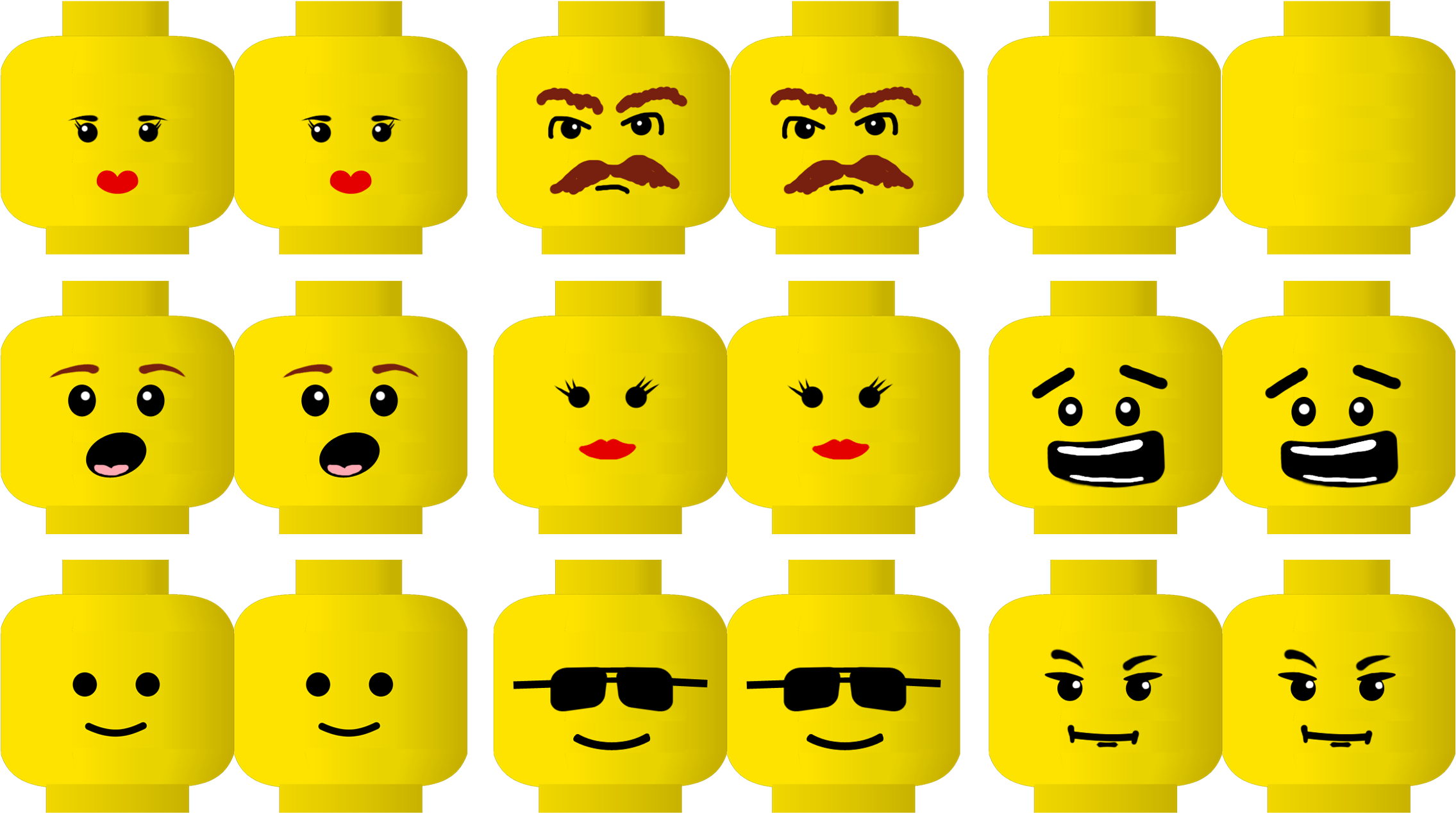 Download Lego Face Printable Free Lego Head Png PNG Image With No
