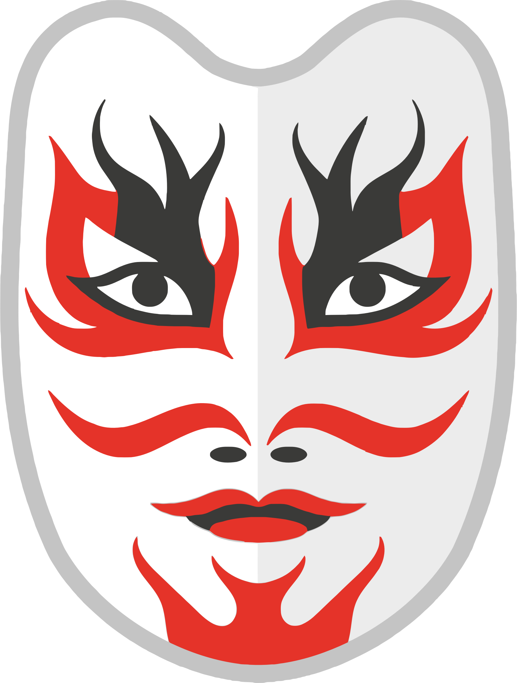 This Free Icons Png Design Of Japanese Mask (1738x2294), Png Download