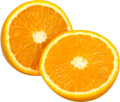 Orange Fruit Clipart Transparent Background - Oranges Cut In Half (400x341), Png Download